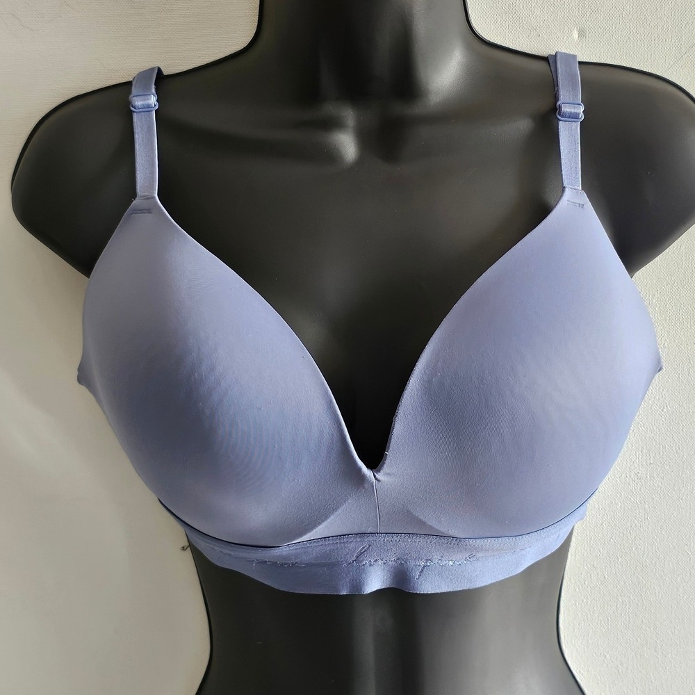 Victoria's Secret PINK Wear Everywhere Wireless Bra Periwinkle Blue 36D